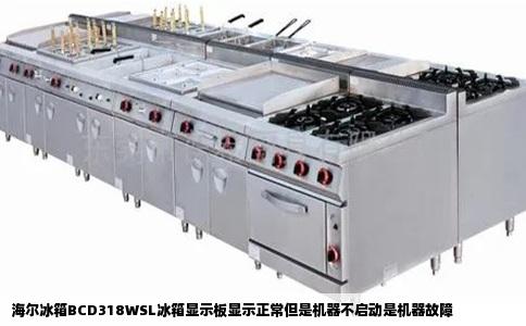 海尔冰箱BCD318WSL冰箱显示板显示正常但是机器不启动是机器故障